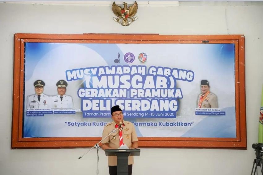 Bupati Deli Serdang Buka Muscab Pramuka 2025: Tegaskan Pramuka Tak Boleh Terseret Politik Praktis