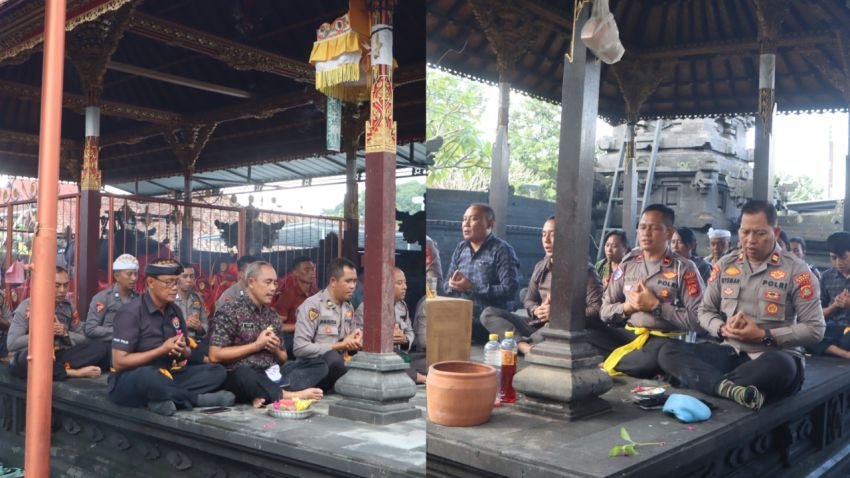 Memperingati Purnama Ke Sada, Polres Bangli Gelar Sembahyang , Doakan Keamanan dan Kesejahteraan Wilayah