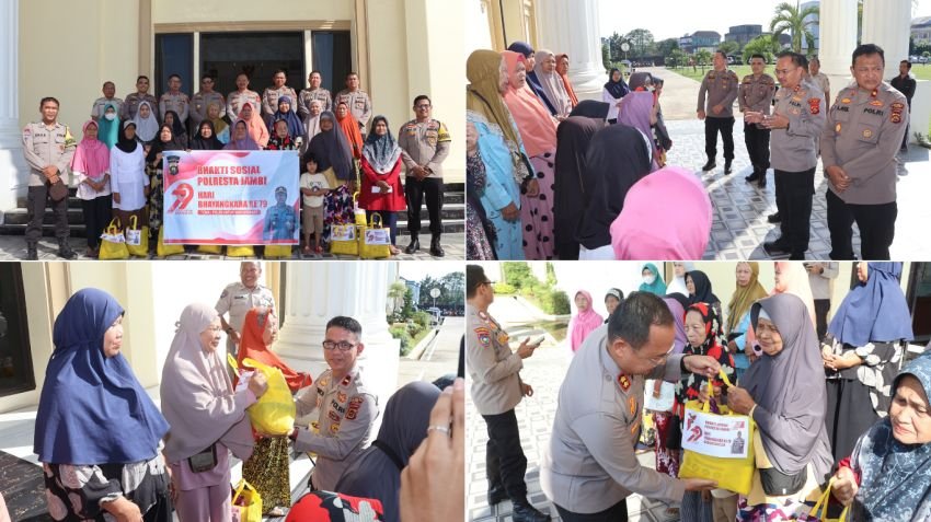 Polresta Jambi Gelar Bakti Sosial Sambut Hari Bhayangkara ke-79, Perkuat Sinergi Polri dan Masyarakat