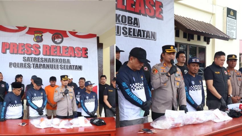 Kapolres Tapsel Ungkap Kasus Narkoba 3 Kg: Safrizal Tarigan Ditangkap di Hotel Mitra Indah