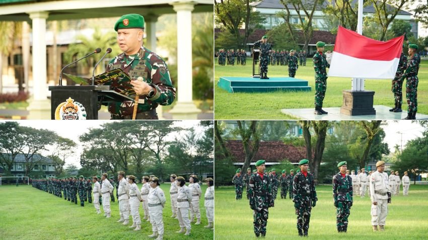 Kodim 1617/Jembrana Gelar Upacara 17-an Gabungan se-Garnisun, Pangdam IX/Udayana Tekankan Disiplin dan Inovasi Satuan