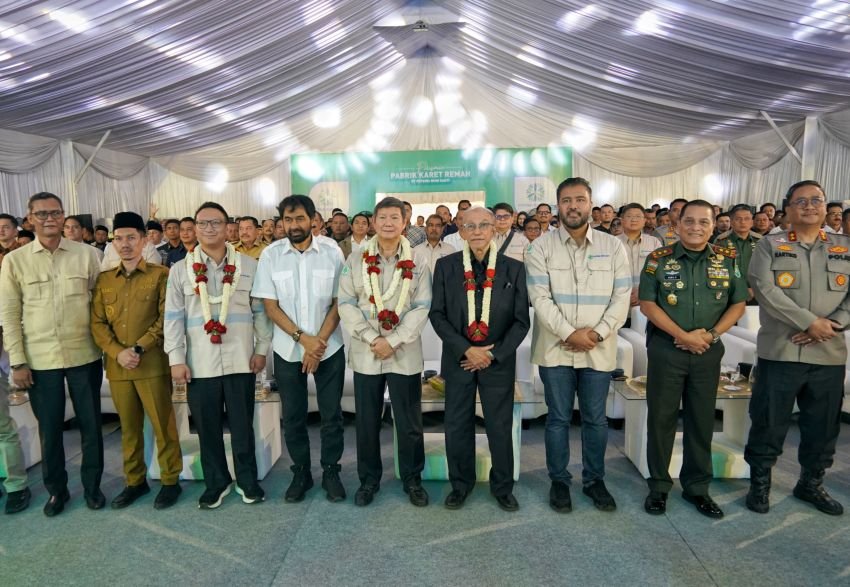 Pangdam IM Dampingi Hashim Djojohadikusumo Resmikan Pabrik Karet PT. Potensi Bumi Sakti di Aceh Barat