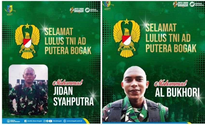 Desa Bogak Berbangga, Dua Warganya Siap Mengabdi di TNI Angkatan Darat