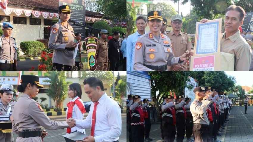 Polres Jembrana Beri Penghargaan Personel dan Nelayan Penyelamat Korban KMP Tunu Pratama Jaya