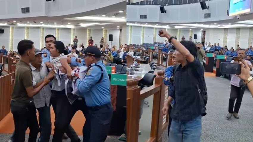 Kericuhan Warnai Paripurna DPRD Sumut, Empat Oknum Mengaku Wartawan Tuntut Keadilan PHK