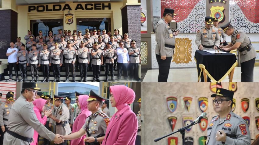Kapolda Aceh Lantik Pejabat Baru Karo SDM hingga Kapolres Aceh Utara, Tegaskan Pentingnya Inovasi dan Integritas