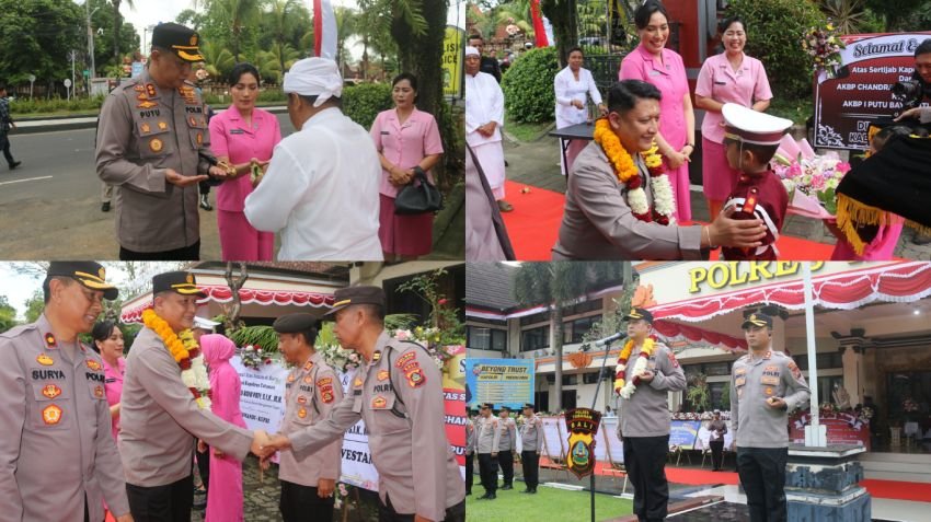 Kapolres Tabanan Resmi Berganti, Prosesi Penuh Haru Iringi Serah Terima Jabatan