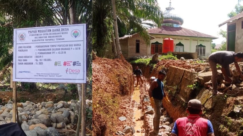 Pemerintah Desa Mombang Boru Bangun Drainase dan Tempat Penyucian untuk Tingkatkan Sanitasi Lingkungan