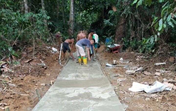 Pemdes Tagilang Julu Bangun Jalan Rabat Beton Sepanjang 341 Meter untuk Tingkatkan Akses dan Perekonomian Masyarakat