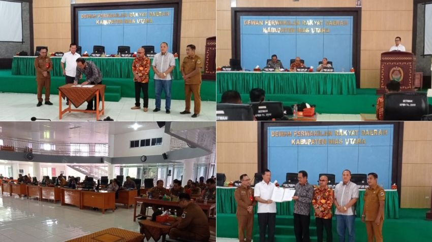 DPRD Nias Utara Setujui Ranperda Pertanggungjawaban APBD 2024 dalam Rapat Paripurna