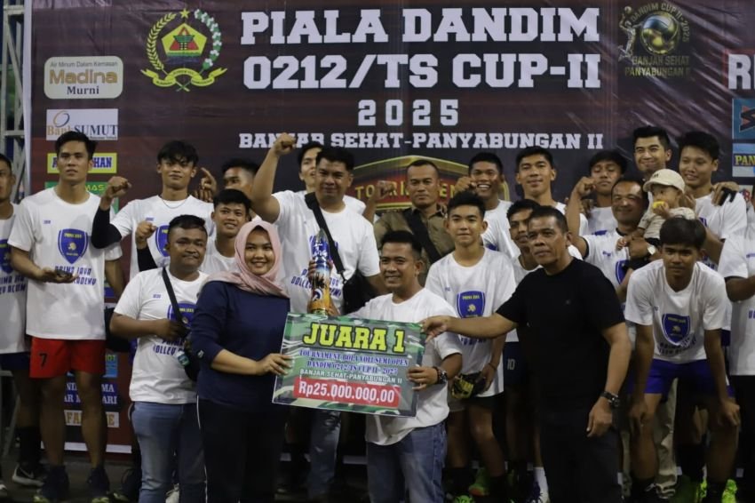 Wabup Madina Hadiri Penutupan Dandim Cup II, Prima Jaya VC Juara Usai Tumbangkan Garuda Bhayangkara
