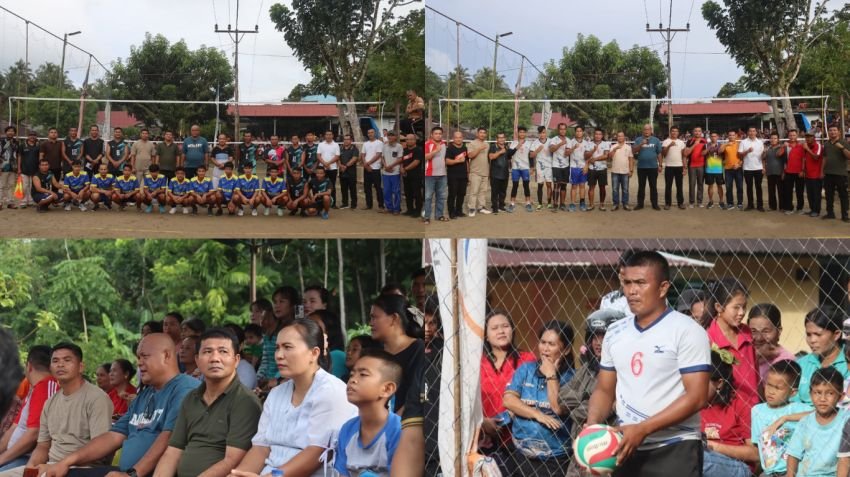 Meriah! Warga Padati Turnamen Voli BNKP Alo’oa, Bupati dan DPRD Turut Dukung Langsung
