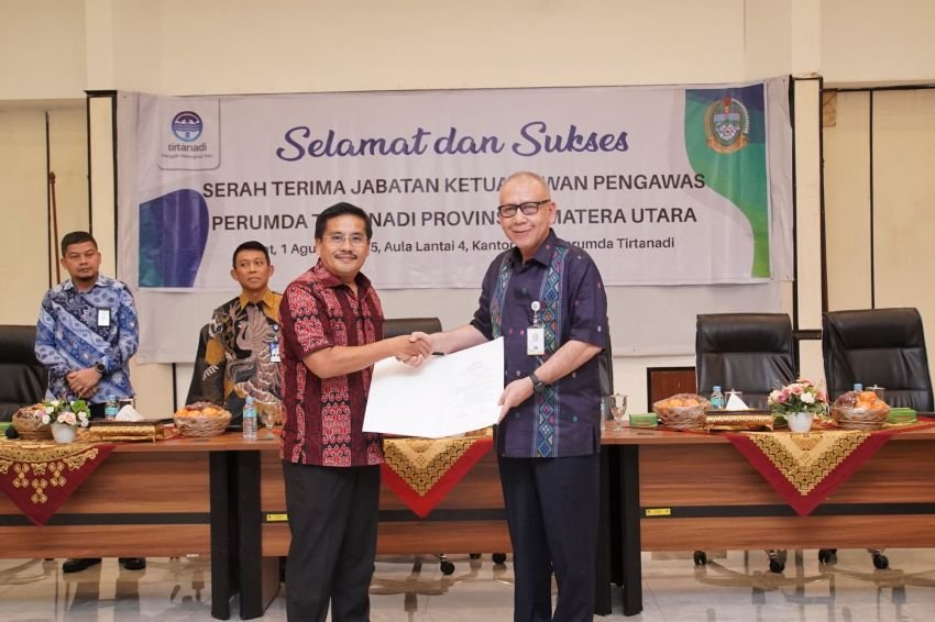 Sertijab Ketua Dewas Perumda Tirtanadi, Sekdaprov Sumut Tekankan Kolaborasi Tingkatkan Pelayanan Air Bersih
