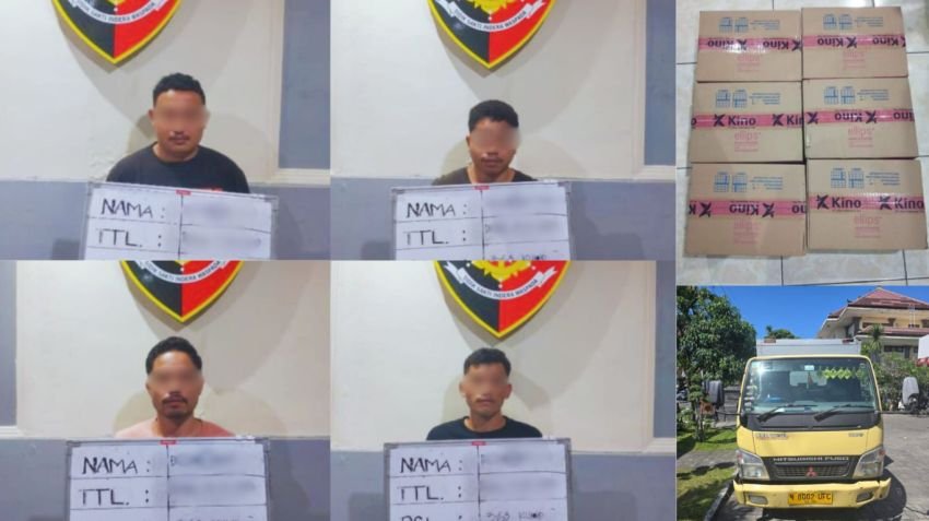 Terbongkar! Eks Karyawan Gasak Gudang PT Eka Artha Buana, Polsek Dentim Bekuk 4 Orang