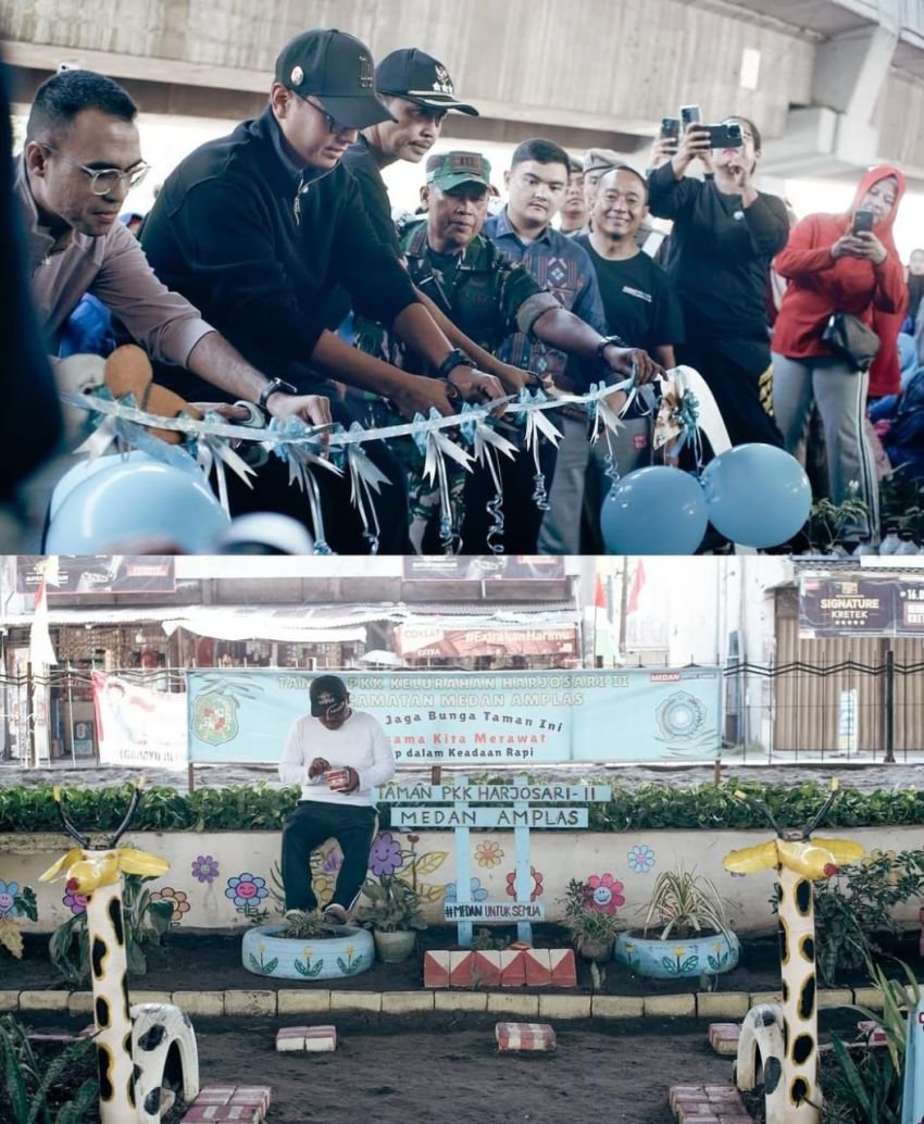 Wali Kota Medan Resmikan Taman PKK Fly Over Amplas, Layanan Publik Terpadu Disambut Antusias Warga