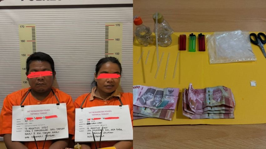 Dua Pengedar Sabu Ditangkap Sat Narkoba Polres Tapteng, Salah Satunya Residivis