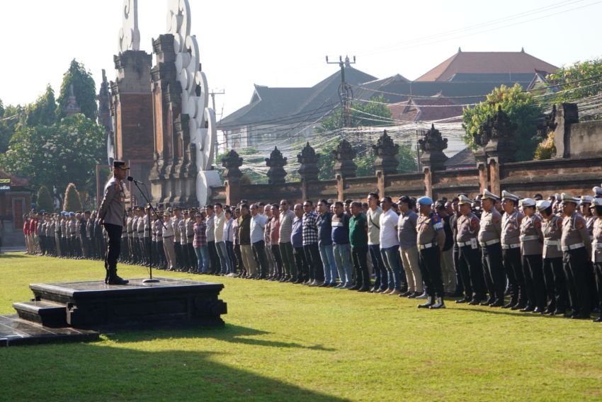 Antisipasi Demo Lanjutan, 1.521 Personel Polda Bali Gelar Apel Siaga