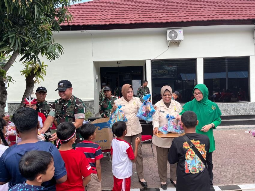 Keluarga Besar Kodim 1617/Jembrana Meriahkan HUT ke-80 RI dengan Lomba Penuh Semangat Kebersamaan