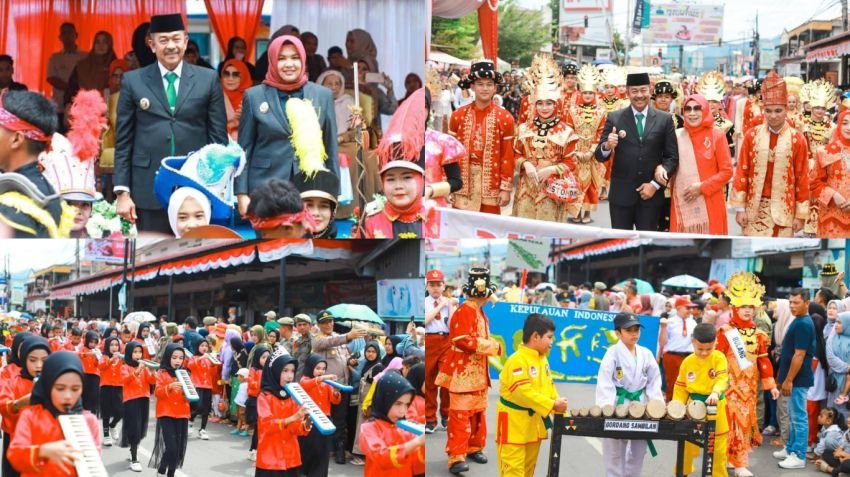 Karnaval Kembali Meriahkan HUT RI ke-80 di Madina, Bupati: Ini Ajang Kreativitas Rakyat