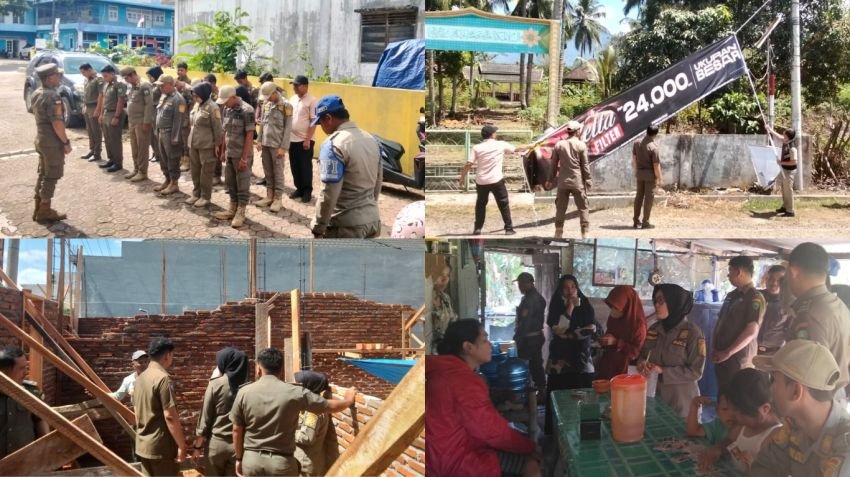Gencar Tegakkan Perda, Satpol PP Sidimpuan Sasar Bangunan Tak Berizin, Spanduk Liar, dan Edukasi Miras