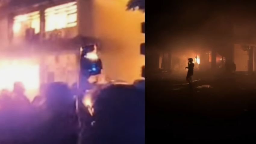 Gedung DPRD Kota Kediri Terbakar, Beberapa Bangunan Ambruk