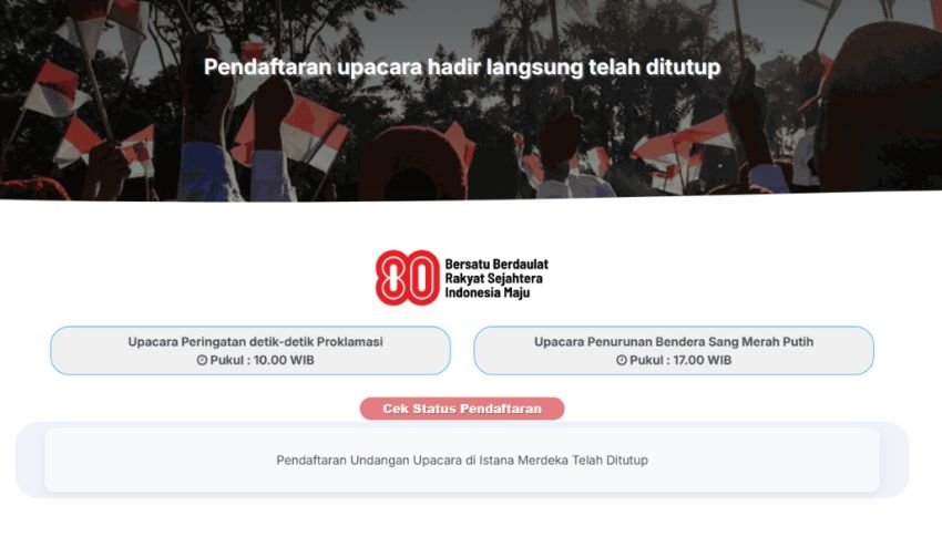 Tiket Upacara HUT ke-80 RI di Istana Kepresidenan Ludes dalam Hitungan Jam!