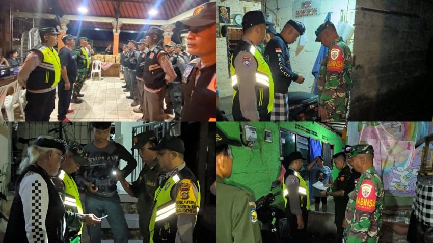 Cegah Gangguan Kamtibmas, Polsek Dentim Kawal Pendataan 43 Penduduk Pendatang di Banjar Ratna Bhuwana