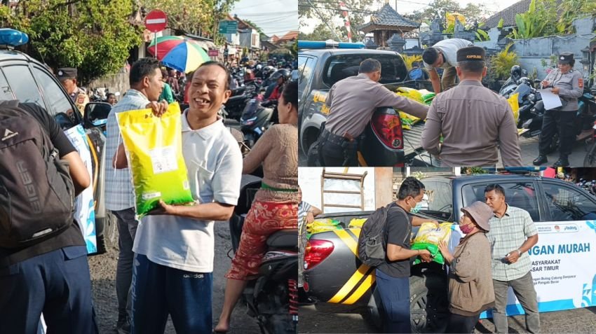 1 Ton Beras Ludes! Polsek Dentim Gelar Gerakan Pangan Murah Sambut HUT RI ke-80
