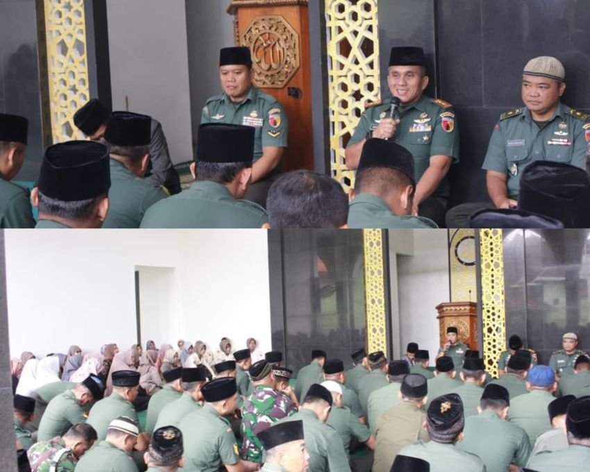Pengajian Rutin Kodim 0808/Blitar: Meneguhkan Iman dan Kebersamaan Prajurit