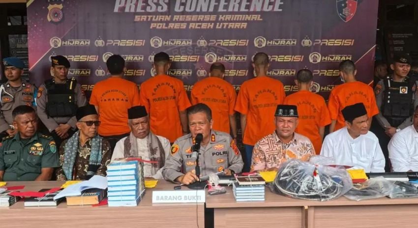Polisi Tangkap Enam Terduga Penyebar Ajaran Menyimpang Kelompok Millah Abraham di Aceh