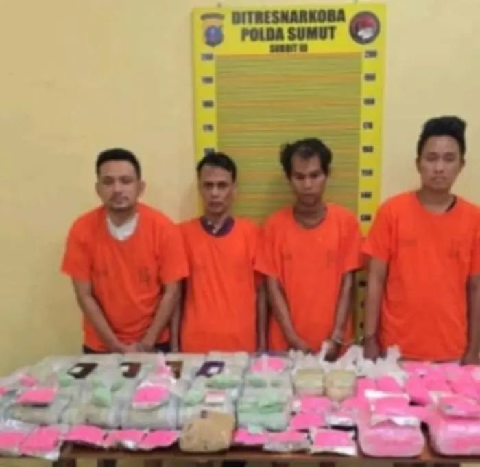 Polda Sumut Bongkar Jaringan Narkoba Internasional Thailand-Indonesia, Sita 26 Kg Sabu dan 39.650 Pil Ekstasi