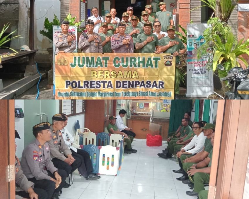 Polresta Denpasar Gelar “Jumat Curhat”, Dukung Sinergi Linmas Jaga Keamanan Desa