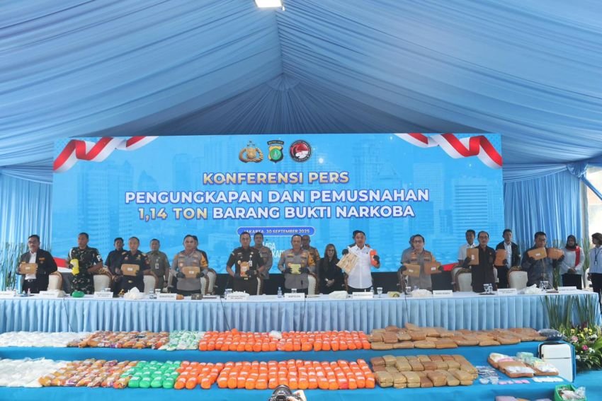 Polda Metro Jaya Musnahkan 1,14 Ton Narkoba, Selamatkan 4,5 Juta Jiwa