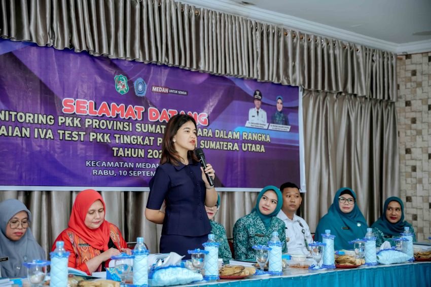 Kahiyang Ayu Apresiasi Inovasi PKK Medan Maimun Dorong IVA Test: Capaian Capai 97,91%