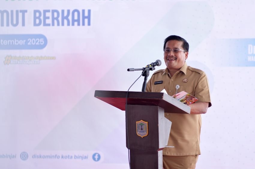 Sekdaprov Sumut Resmikan UHC Prioritas di Binjai: Warga Bisa Berobat Gratis Hanya Pakai KTP