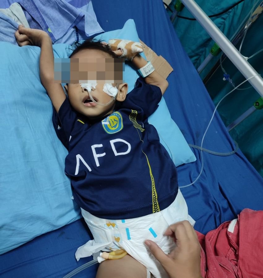 Tangisan Abqari: Balita 3 Tahun Asal Padangsidimpuan Derita Tumor Perut, Keluarga Kesulitan Biaya Pengobatan