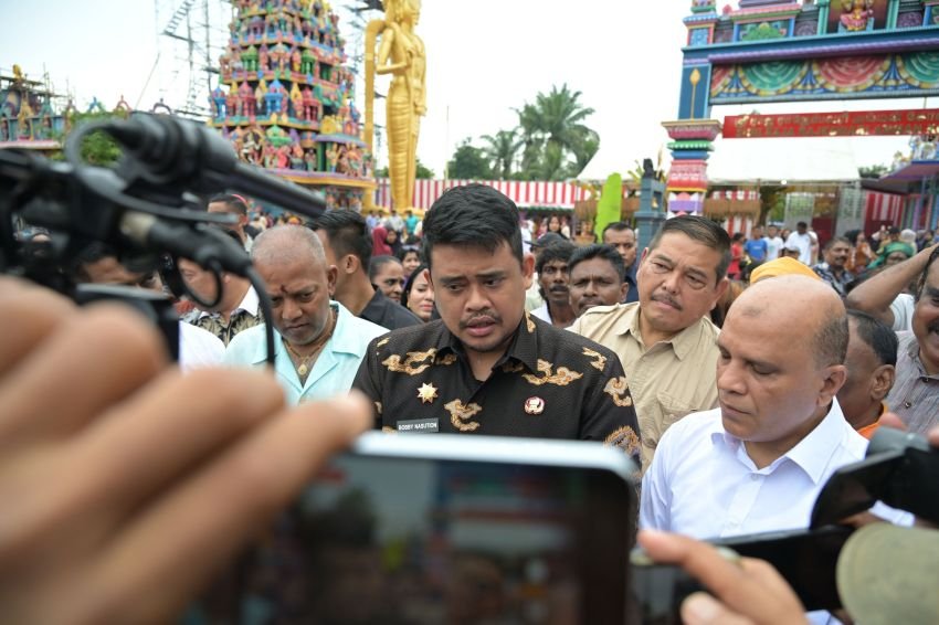Bobby Nasution Resmikan Kuil Shri Raja Rajesvari, Ajak Umat Hindu Cetak SDM Unggul Bebas Narkoba