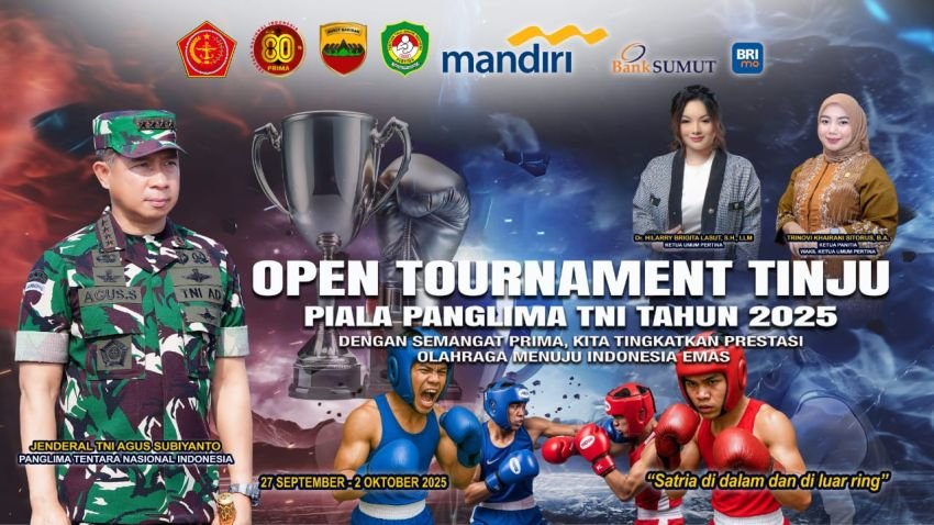 HUT ke-80 TNI Dimeriahkan Open Tournament Tinju, Ratusan Atlet Berlaga di Medan