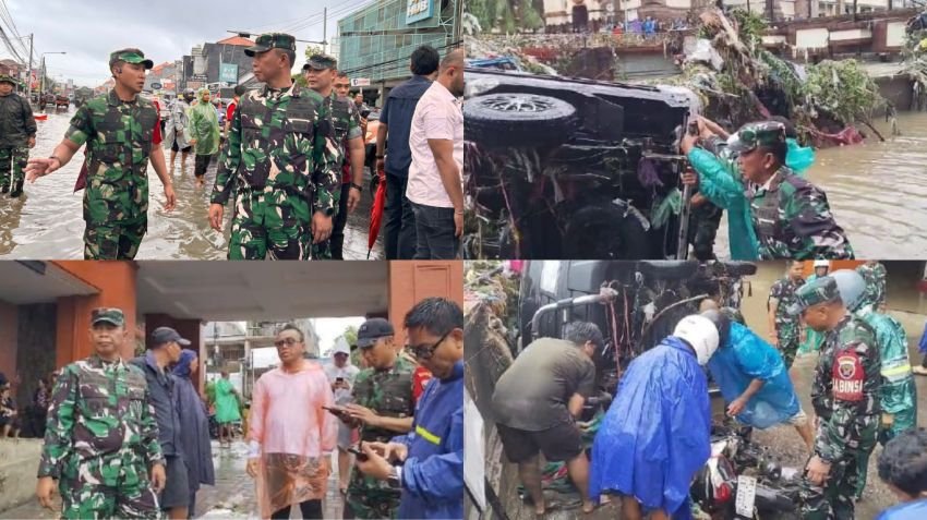 Danrem 163/Wira Satya Turun Langsung Bantu Warga Terdampak Banjir di Denpasar