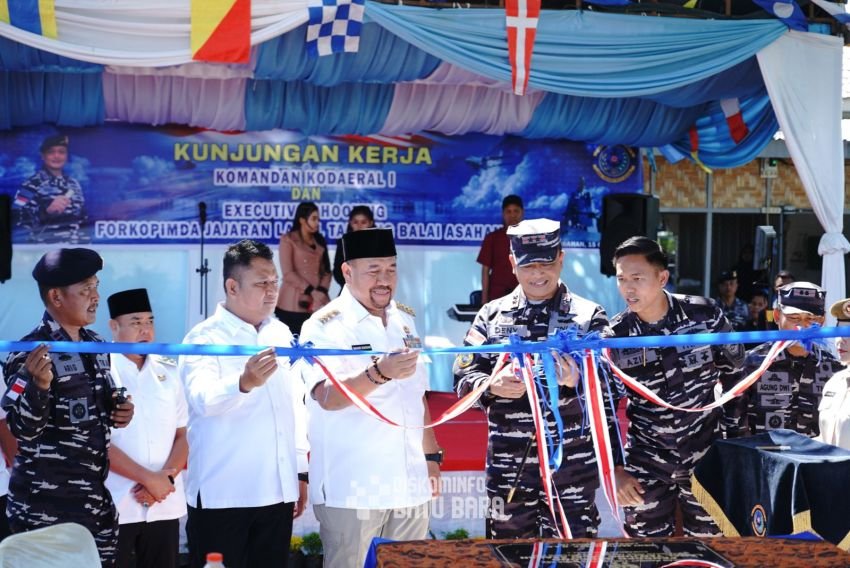 Perkuat Sinergi Maritim dengan Pemerintah Daerah, Komandan Kodaeral I Kunjungi Mako Lanal Tanjung Balai Asahan