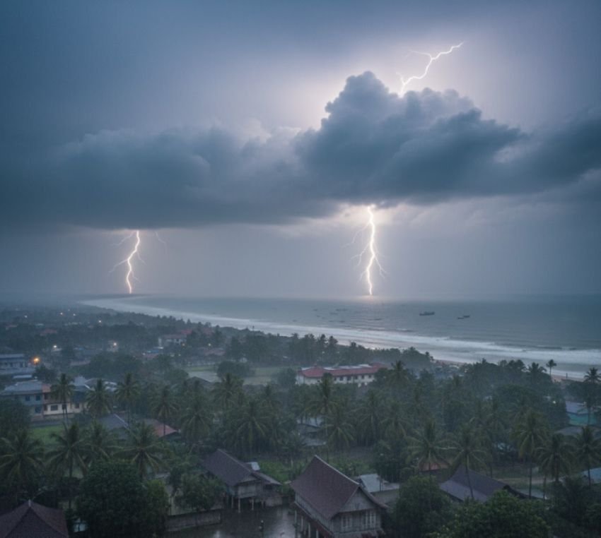 Prakiraan Cuaca Aceh Hari Ini, Kamis16 Oktober 2025: Hujan Ringan dan Petir Hiasi Aceh, Warga Diminta Waspada