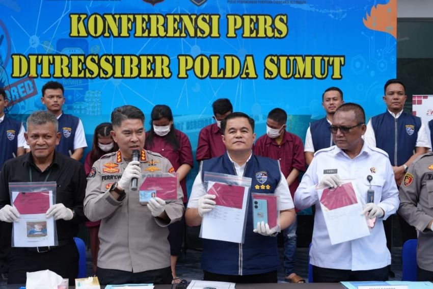 Sinergi dan Kolaborasi, Polda Sumut dan OJK Berhasil Bongkar Sindikat Penipuan Online Ratusan Juta