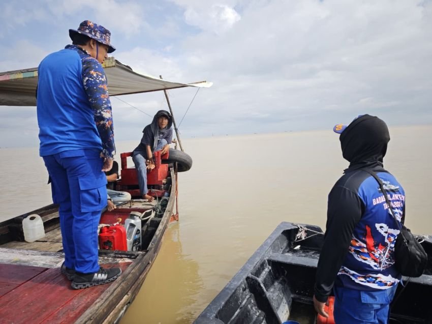 Ditpolairud Polda Sumut Unit Markas Batu Bara Cek Lapangan Terkait Isu Kapal Pengeruk Pasir di Perairan Tanjung Tiram