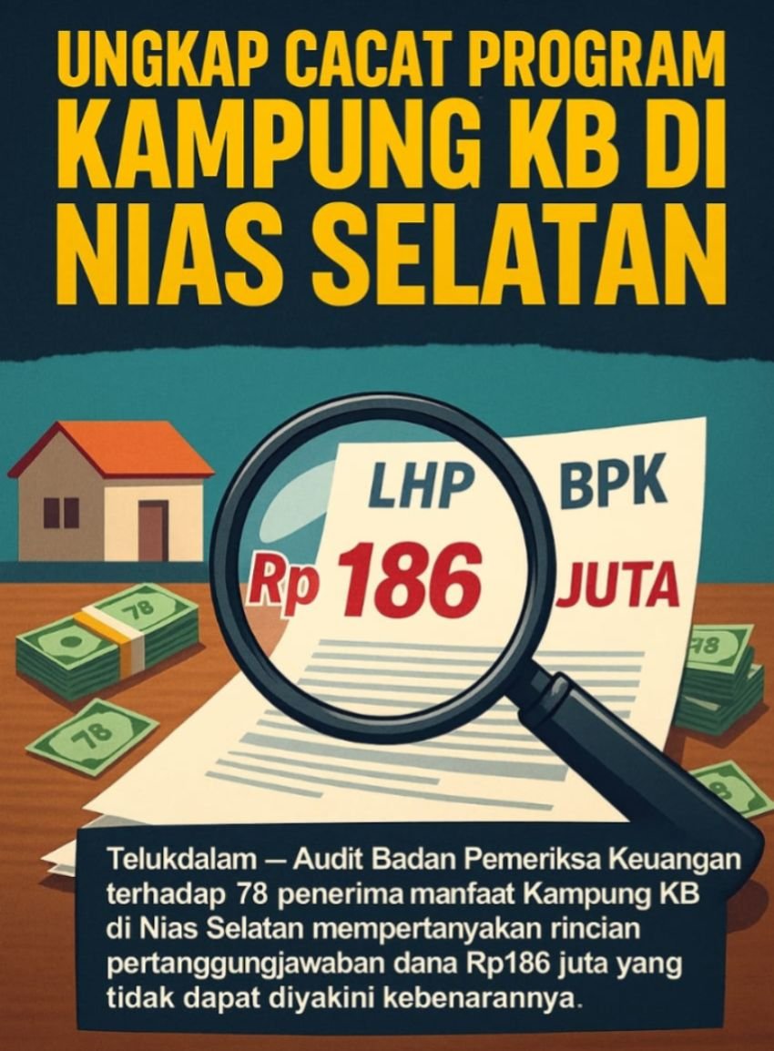 Audit BPK Ungkap Dugaan Penyimpangan Dana Kampung KB di Nias Selatan: Kegiatan Fiktif dan Pertanggungjawaban Tak Jelas