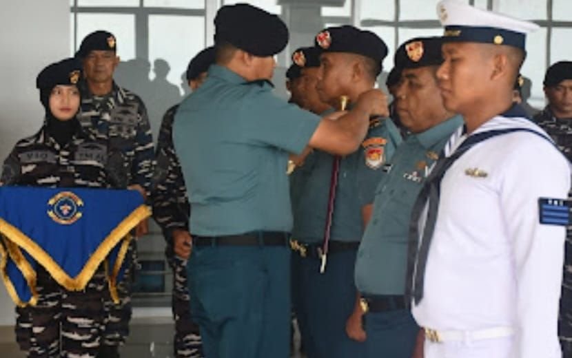 Lanal Lampung Gelar Upacara Kenaikan Pangkat Prajurit, Apresiasi Loyalitas dan Dedikasi